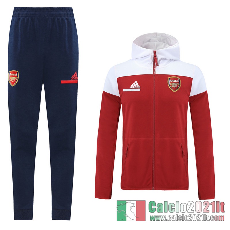 Arsenal Full-Zip Giacca Cappuccio red 2020 2021 J132