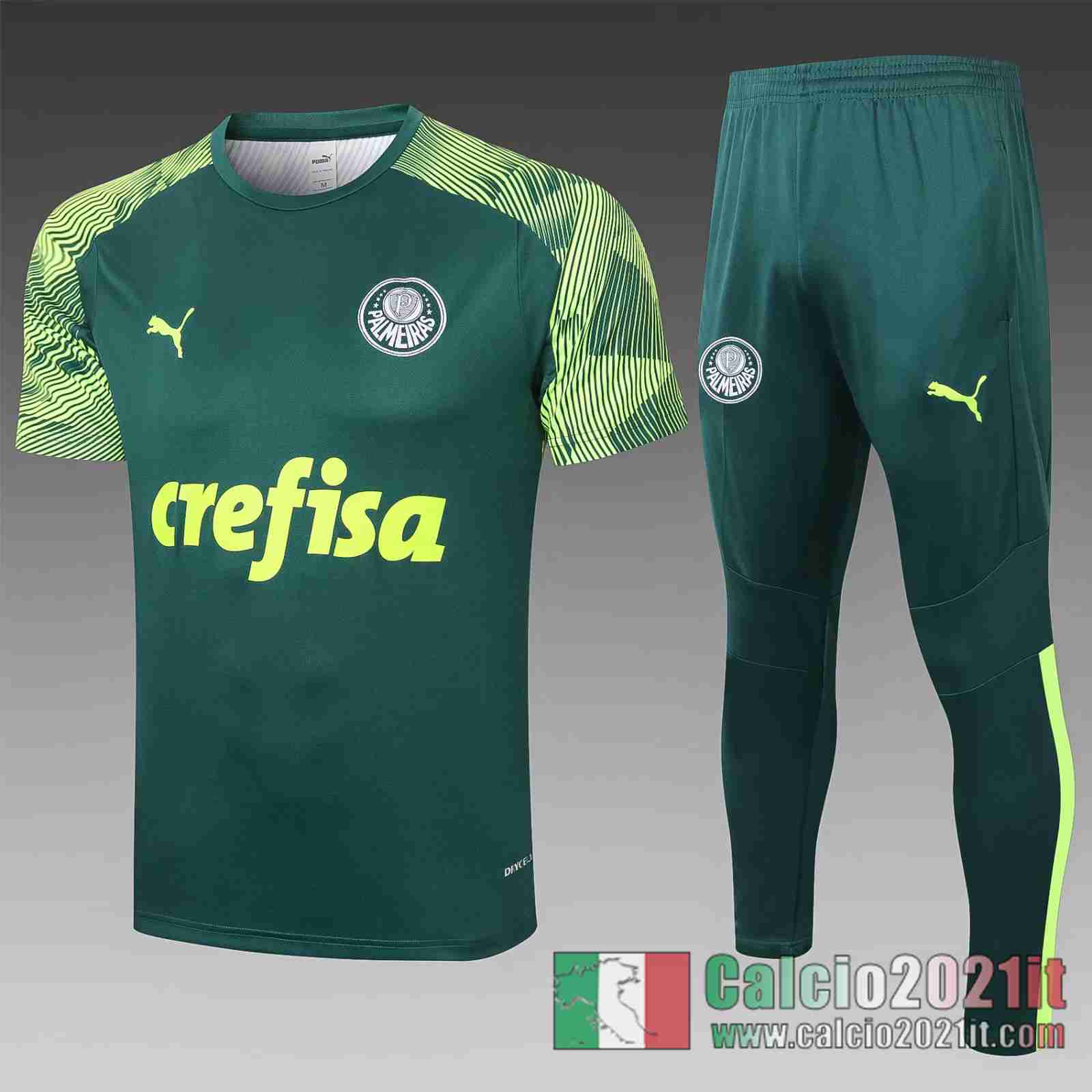 Palmeiras Magliette Tuta Calcio Verde scuro Manica verde chiaro 2020 2021 T04