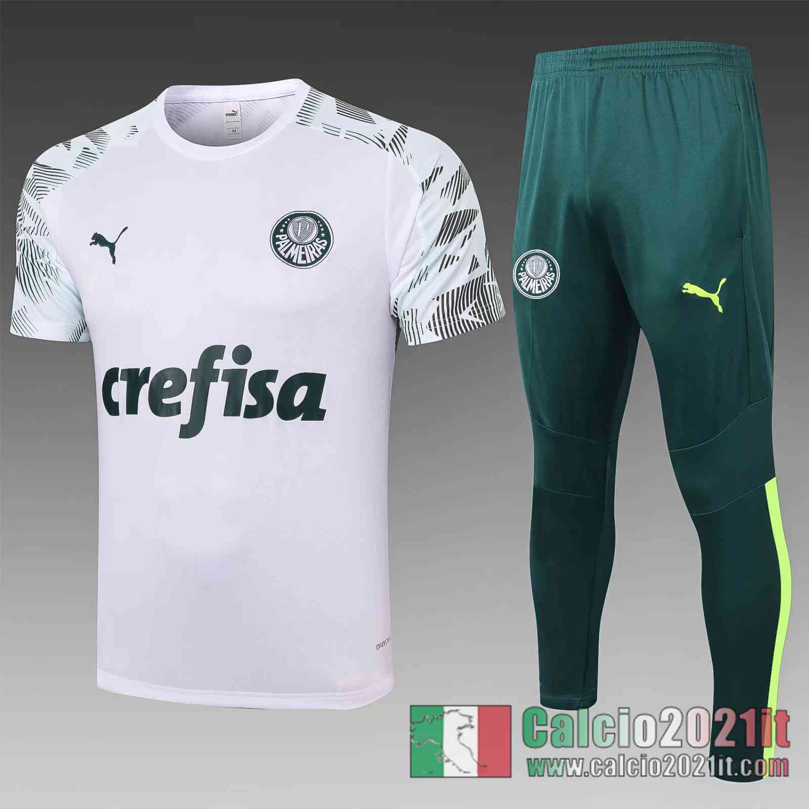 Palmeiras Magliette Tuta Calcio bianca 2020 2021 T05