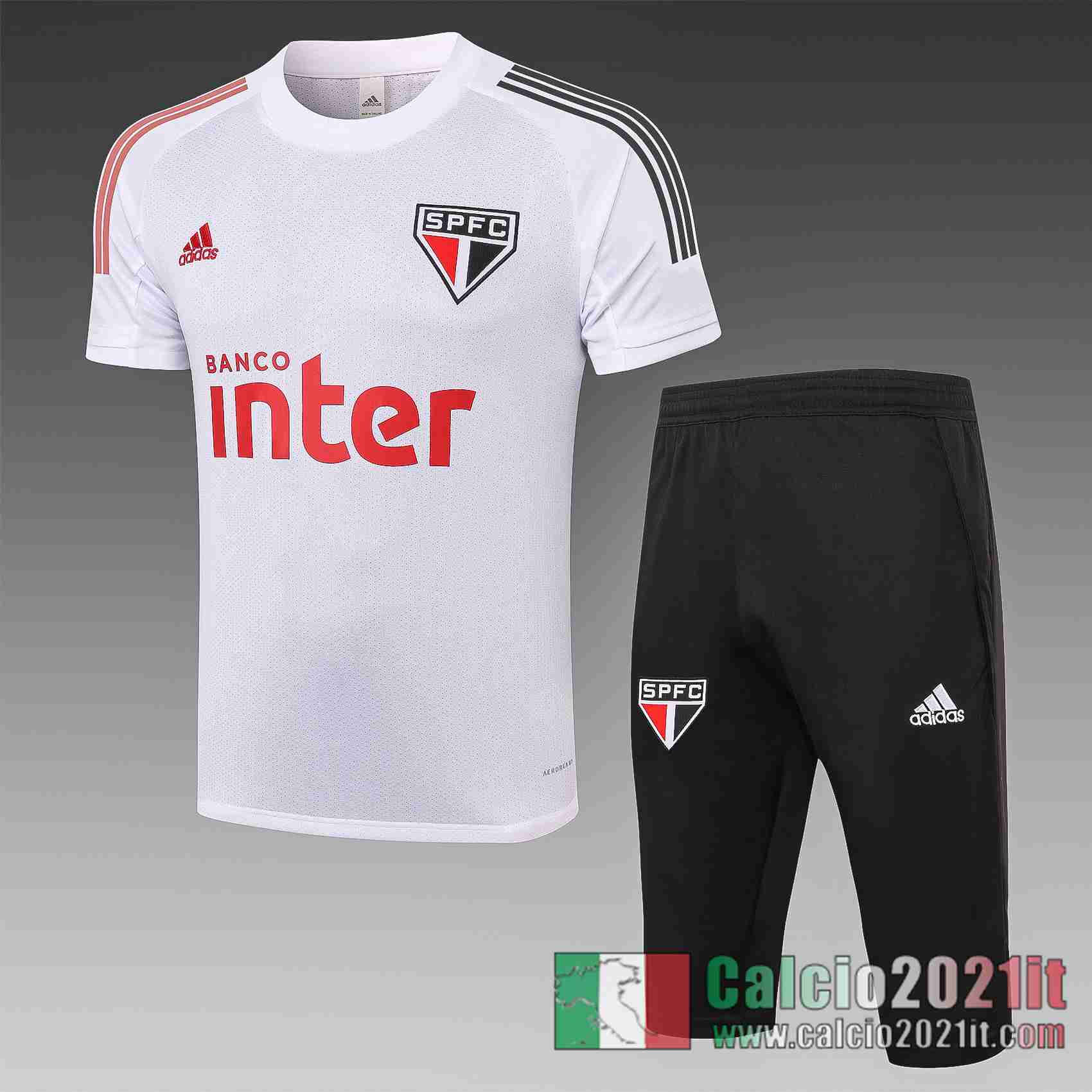 Sao Paulo Magliette Tuta Calcio bianca 2020 2021 T08