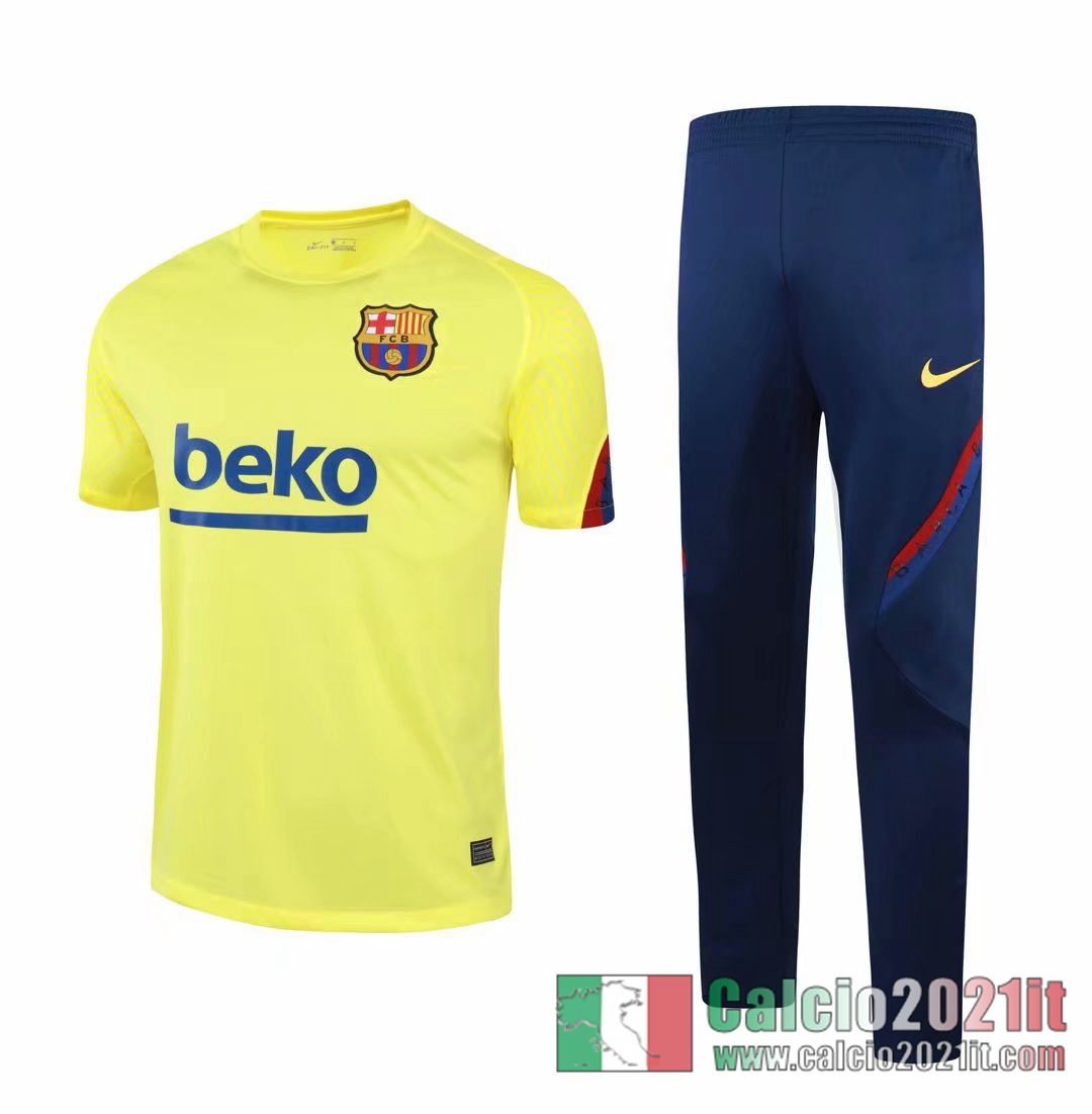 Barcellona Magliette Tuta Calcio giallo 2020 2021 T57