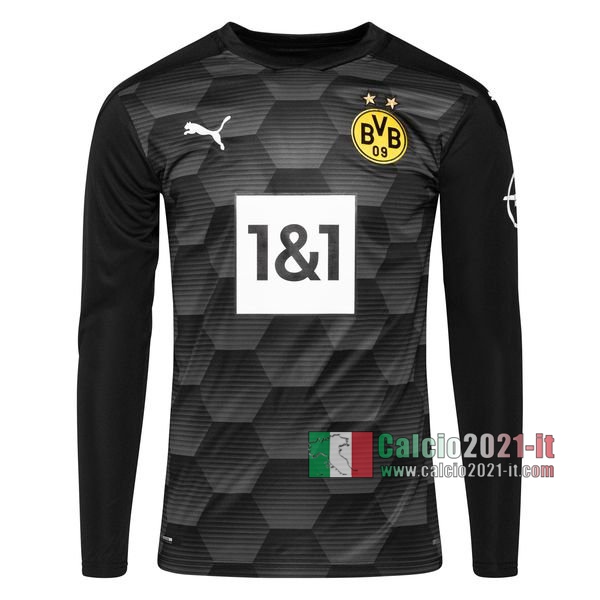 Calcio2021-It: Le Nuove Maglia Calcio Borussia Dortmund Portiere Manica Lunga Nera 2020-2021 Personalizzabili