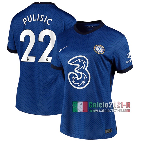 Calcio2021-It: Le Nuove Prima Maglie Calcio Chelsea Fc Christian Pulisic #22 Donna 2020-2021