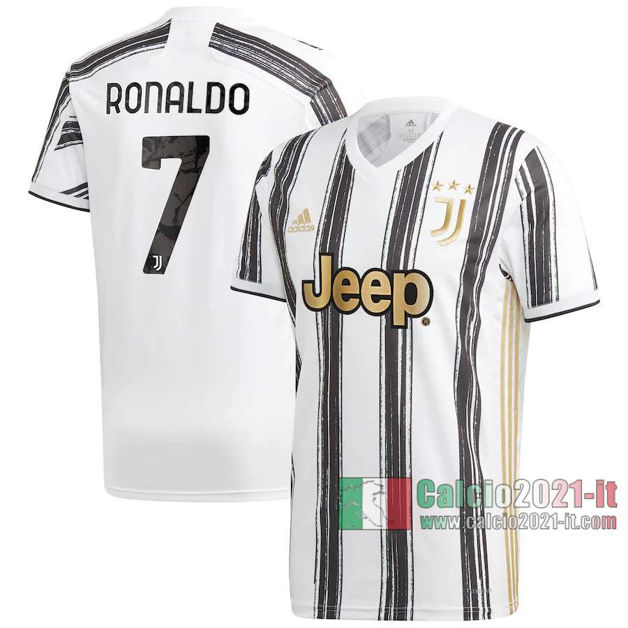 Le Nuove Prima Maglia Calcio Juventus Turin Uomo Cristiano Ronaldo #7 2020-2021