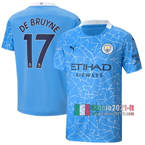 Calcio2021-It: La Nuova Prima Maglia Calcio Manchester City Kevin De Bruyne #17 2020-2021