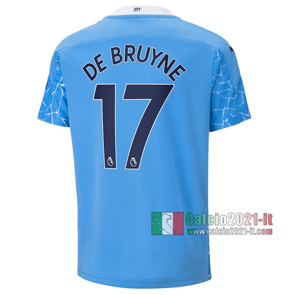 Calcio2021-It: La Nuove Prima Maglia Manchester City Kevin De Bruyne #17 Bambino 2020-2021