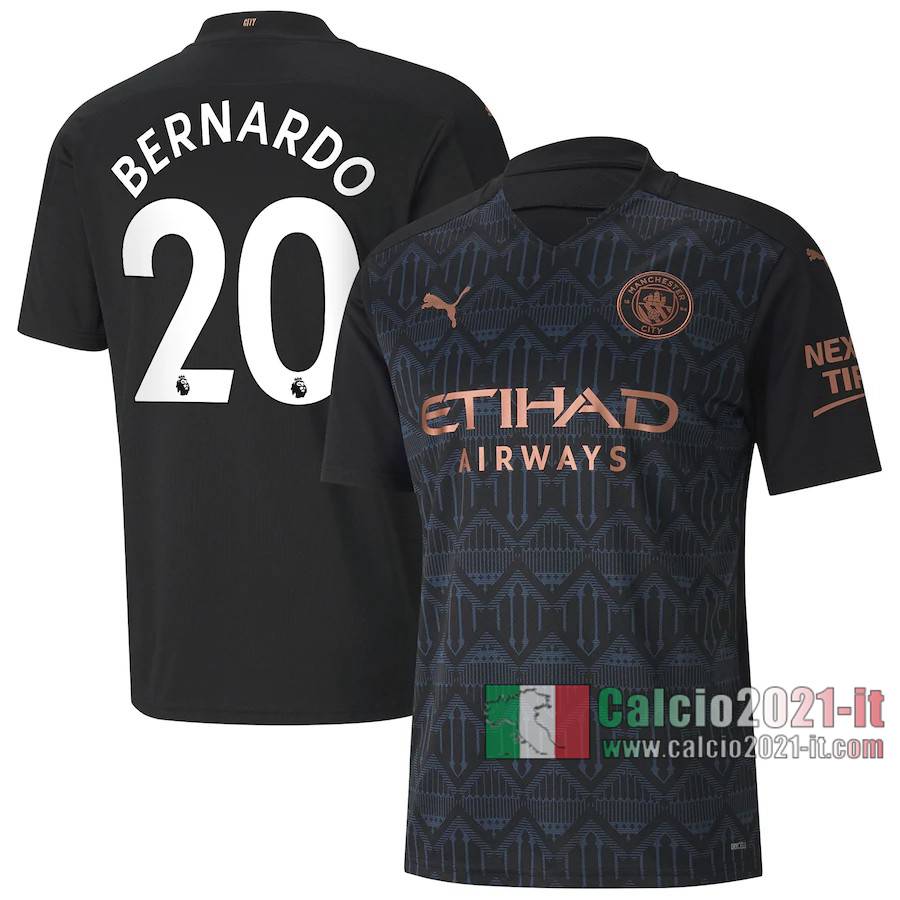 Le Nuove Seconda Maglia Calcio Manchester City Uomo Bernardo #20 2020-2021