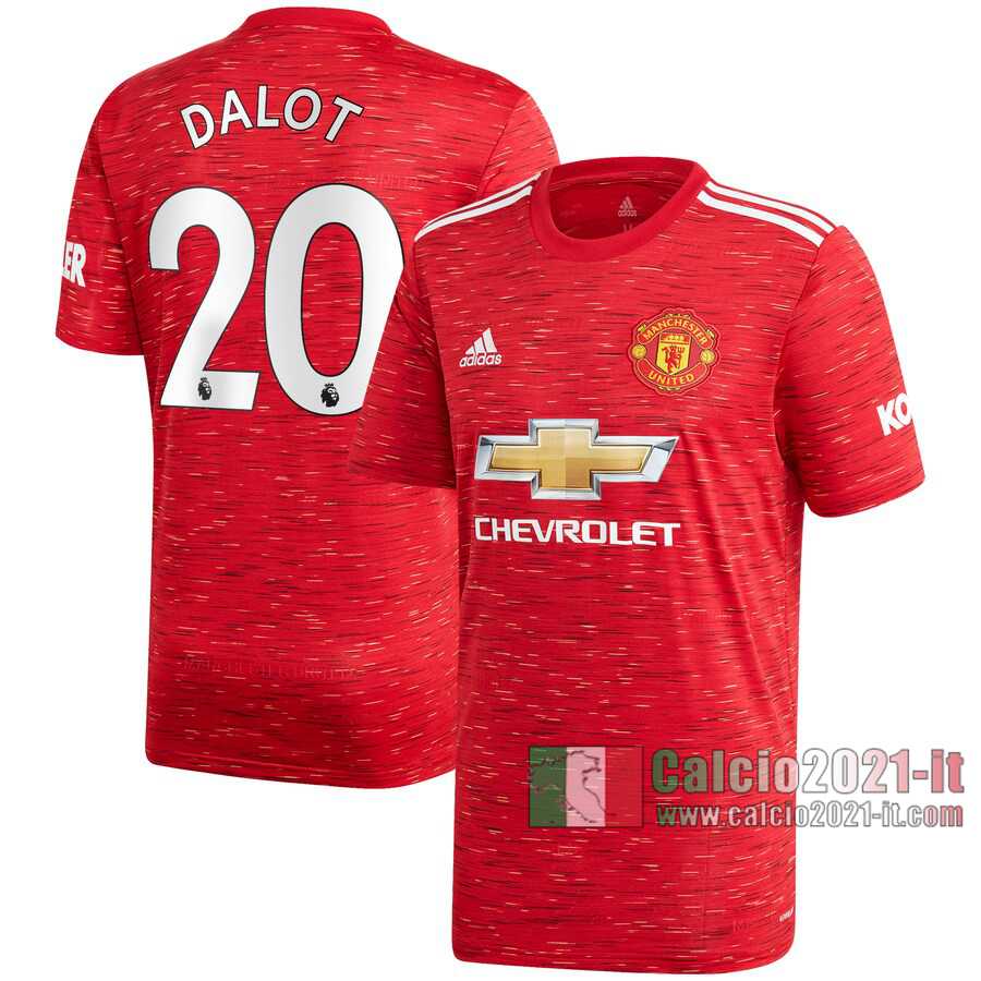 Le Nuove Prima Maglia Calcio Manchester United Uomo Diogo Dalot #20 2020-2021