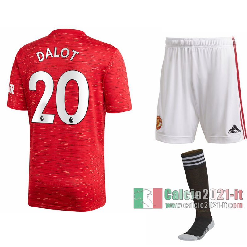 Le Nuove Prima Maglia Calcio Manchester United Bambino Diogo Dalot #20 2020-2021