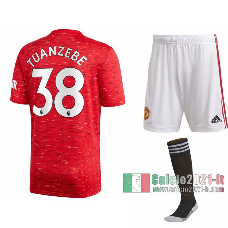 Le Nuove Prima Maglia Calcio Manchester United Bambino Axel Tuanzebe #38 2020-2021