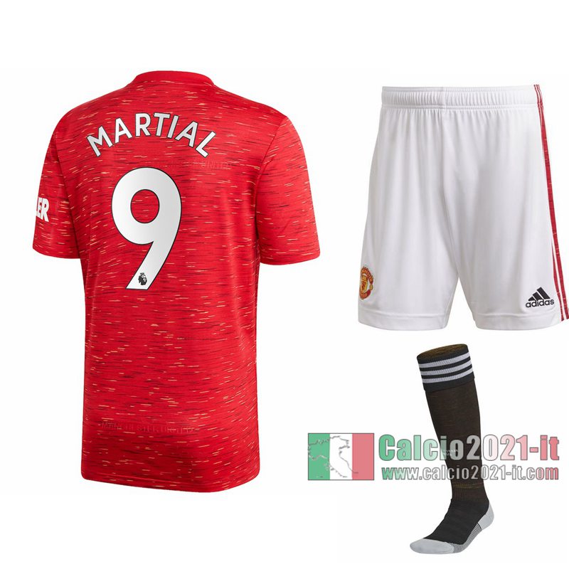 Le Nuove Prima Maglia Calcio Manchester United Bambino Anthony Martial #9 2020-2021