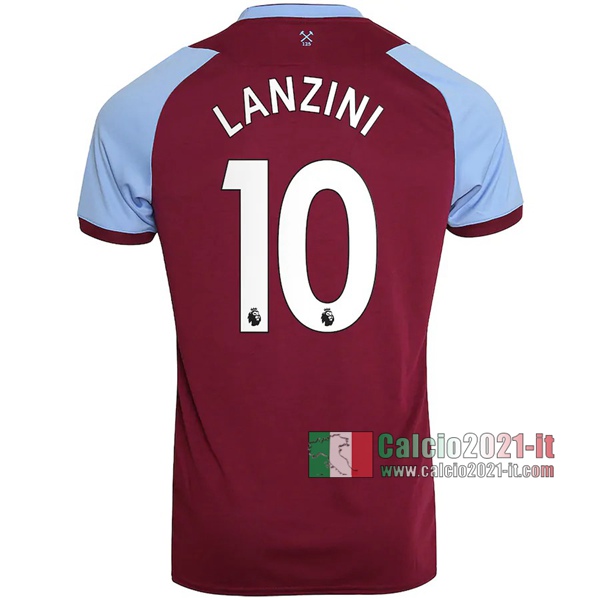 Calcio2021-It: La Nuove Prima Maglia West Ham United Lanzini #10 Bambino 2020-2021