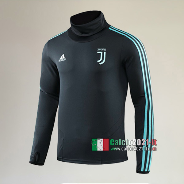 Track Top| Nuove Del Juventus Turin Felpa Sportswear Collare Alto Ciano Authentic 2019-2020