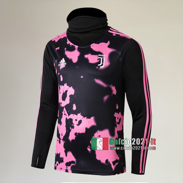 Track Top| Nuova Del Juventus Turin Felpa Sportswear Collare Alto Rosa/Nera Thailandia 2019-2020