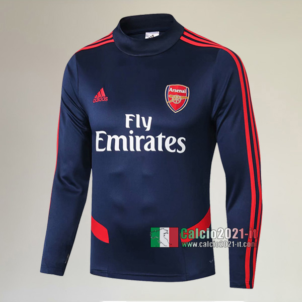 Track Top| La Nuove Arsenal FC Felpa Sportswear Collare Alto Azzurra Scuro Originale 2019-2020