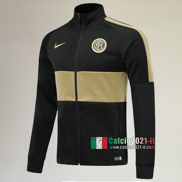 La Nuova Inter Full-Zip Giacca Nera/Gialla Vintage 2019/2020 :Calcio2021-it