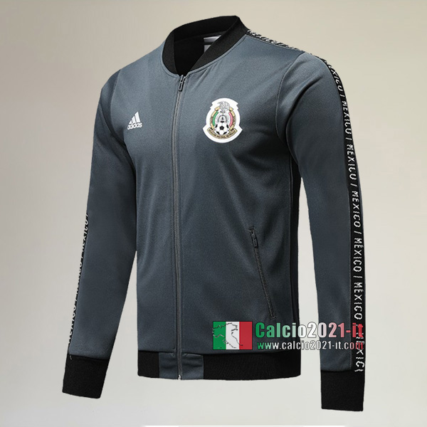 Nuova Del Messico Full-Zip Giacca Grigio Scuro Thailandia 2019/2020 :Calcio2021-it