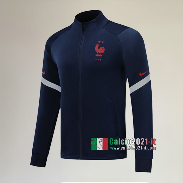 Nuova Del Francia Full-Zip Giacca Azzurra Reale Replica 2020/2021 :Calcio2021-it