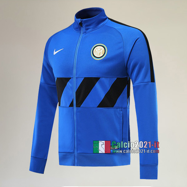 Nuove Del Inter Full-Zip Giacca Azzurra Originali 2019/2020 :Calcio2021-it