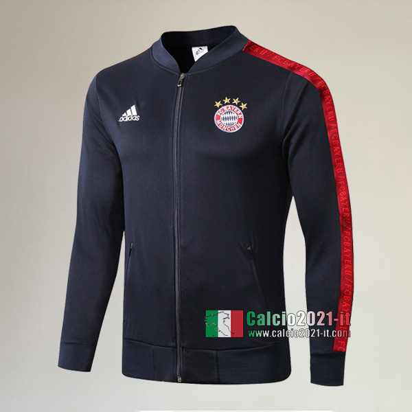 La Nuova Bayern Monaco Full-Zip Giacca Azzurra Scuro Originale 2019/2020 :Calcio2021-it