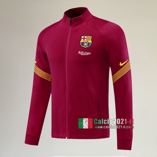 La Nuova FC Barcellona Full-Zip Giacca Rossa Vintage 2020/2021 :Calcio2021-it