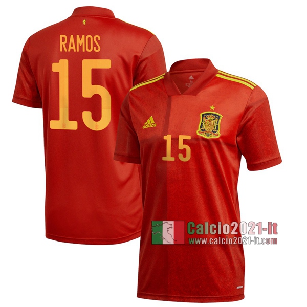 Calcio2021-It: La Nuova Prima Maglia Spagna Bambino Ramos #15 Europei 2020 Replica Online