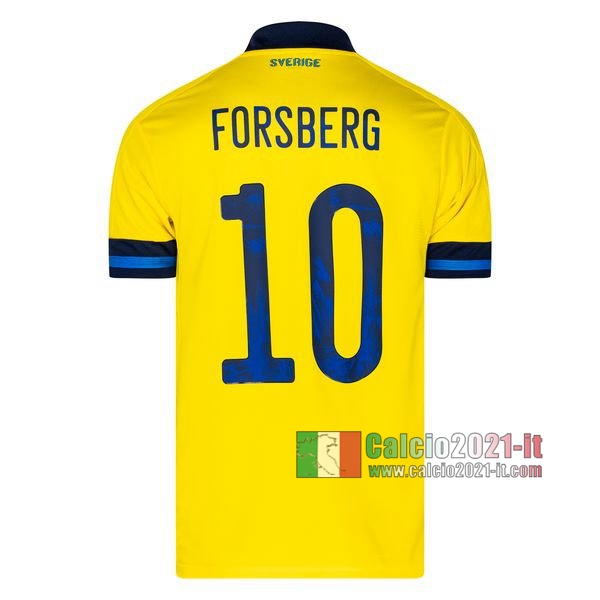 Calcio2021-It: La Nuove Prima Maglia Svezia Forsberg #10 Europei 2020 Comprare Online