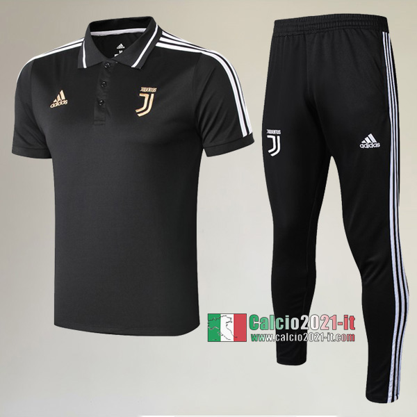 La Nuova Kit Magliette Polo Juventus Turin Manica Corta + Pantaloni Nera/Bianca 2019/2020 :Calcio2021-it