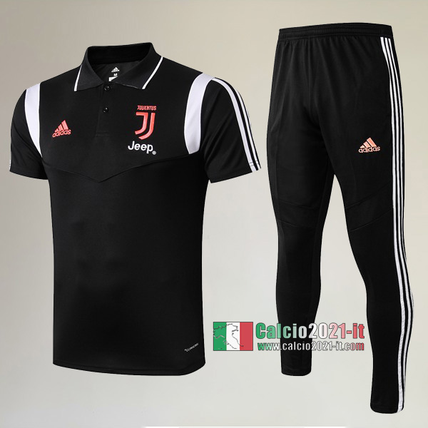La Nuova Kit Magliette Polo Juventus Turin Manica Corta + Pantaloni Nera/Bianca 2019/2020 :Calcio2021-it