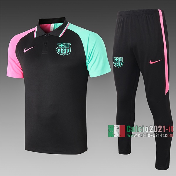Calcio2021-It: Nuova Maglietta Polo Shirts Fc Barcellona Manica Corta Nera C508# 2020/2021