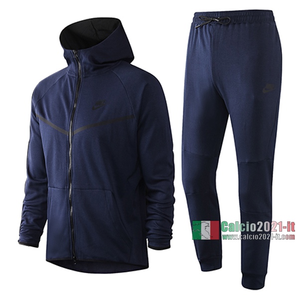 Calcio2021-It: Nuova Retro Giacca Allenamento Nike Cappuccio Full-Zip Marino-1 F259 2020 2021