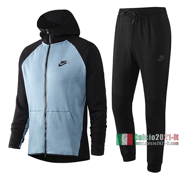 Calcio2021-It: Giacca Allenamento Nike Cappuccio Full-Zip Azzurro Neraes F263 2020 2021