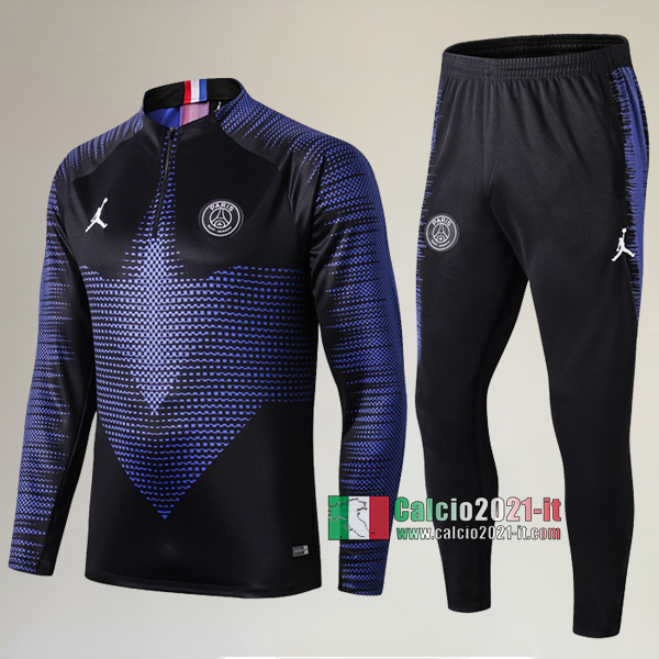 A++ Qualità: Nuova Del Tuta PSG Paris Saint Germain Jordan + Pantaloni Azzurra/Nera 2019/2020