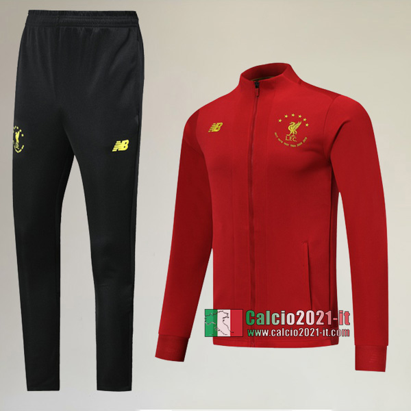 AAA Qualità: Full-Zip Giacca Nuove Del Tuta Da FC Liverpool Edizione Commemorativa + Pantaloni Rossa 2019/2020