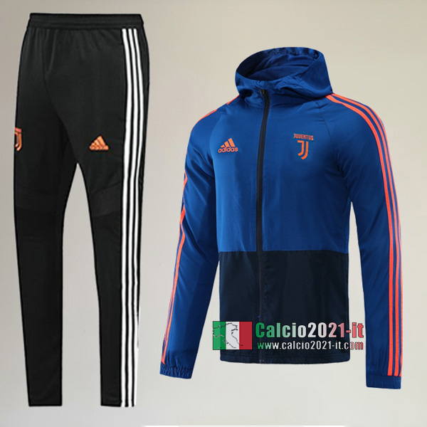 AAA Qualità: Full-Zip Giacca Antivento Nuove Del Tuta Juventus Turin + Pantaloni Azzurra 2020/2021