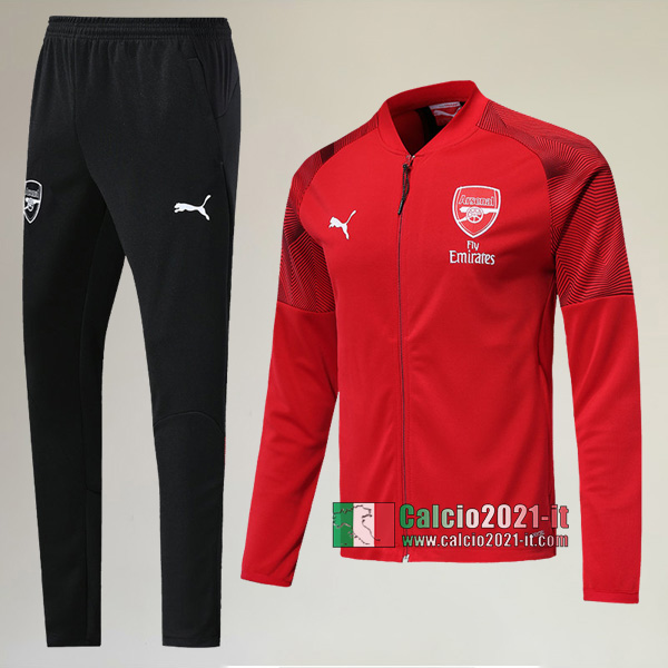 AAA Qualità: Full-Zip Giacca Nuove Del Tuta Arsenal FC + Pantaloni Rossa 2019/2020