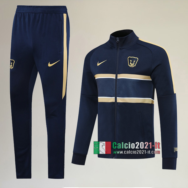 AAA Qualità: Full-Zip Giacca Nuove Del Tuta Da Pumas Unam + Pantaloni Azzurra Reale 2020/2021