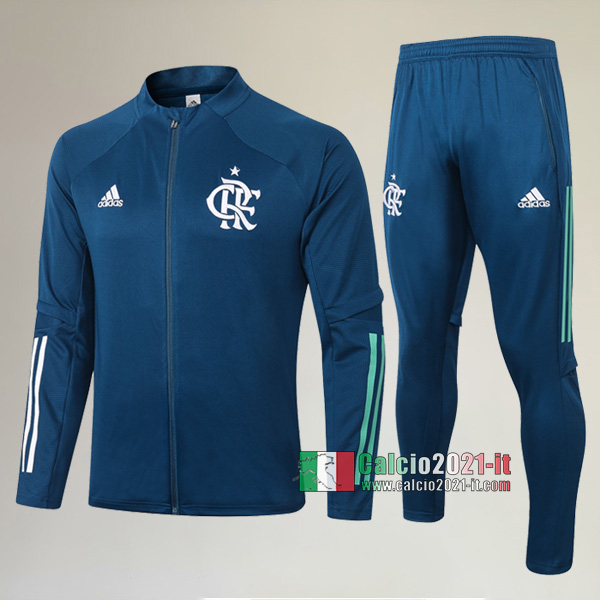 AAA Qualità: Full-Zip Giacca Nuove Del Tuta Flamengo + Pantaloni Azzurra Reale 2020 2021