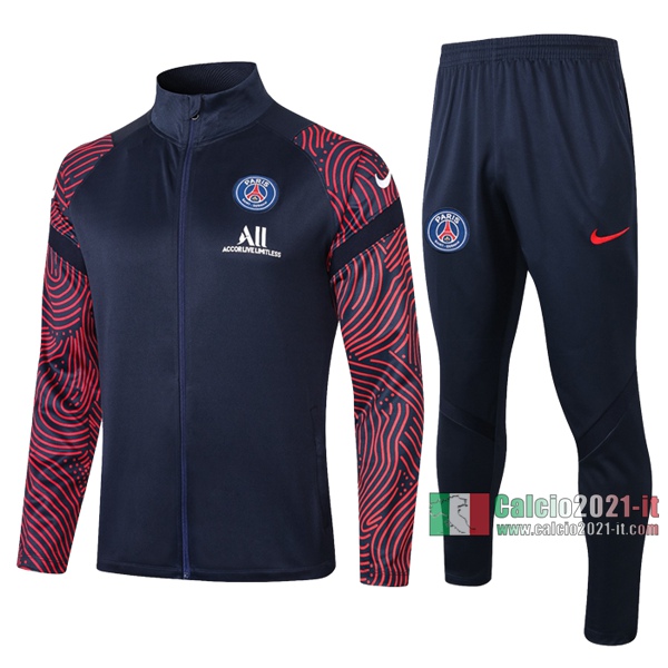 Calcio2021-It: Aaa Qualità Giacca Allenamento Paris Psg Full-Zip Azzurra 2020 2021