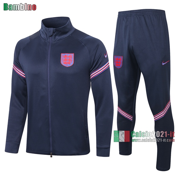 Calcio2021-It: Sportswear Giacca Nuova Del Inghilterra Bambino Azzurra Marino 2020/2021 Vintage Classiche