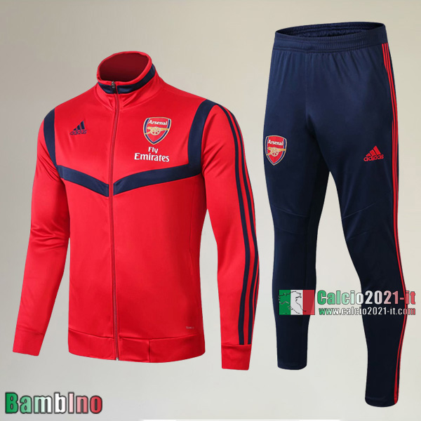 AAA Qualità Full-Zip Giacca Nuova Del Kit Tuta Arsenal Bambino Rossa Originale 2019/2020