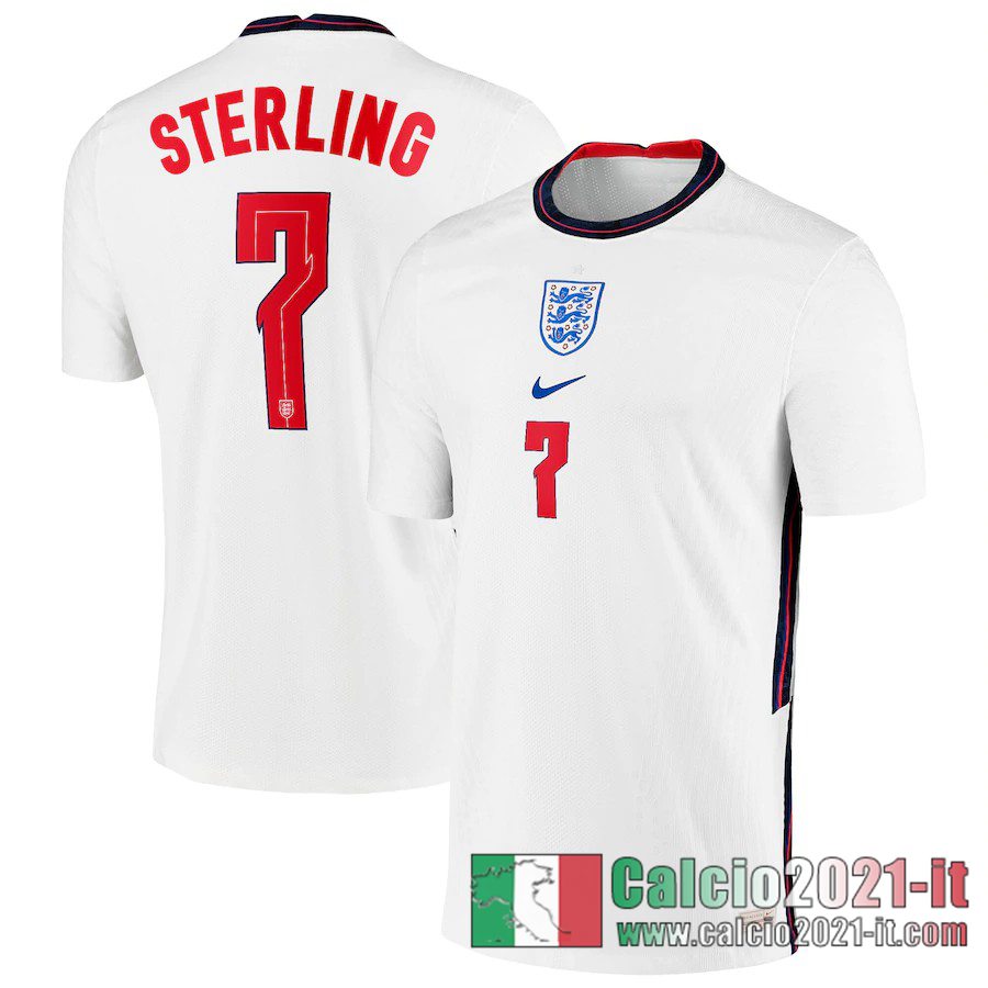 Inghilterra Maglia Calcio Sterling #7 Prima 2020-21
