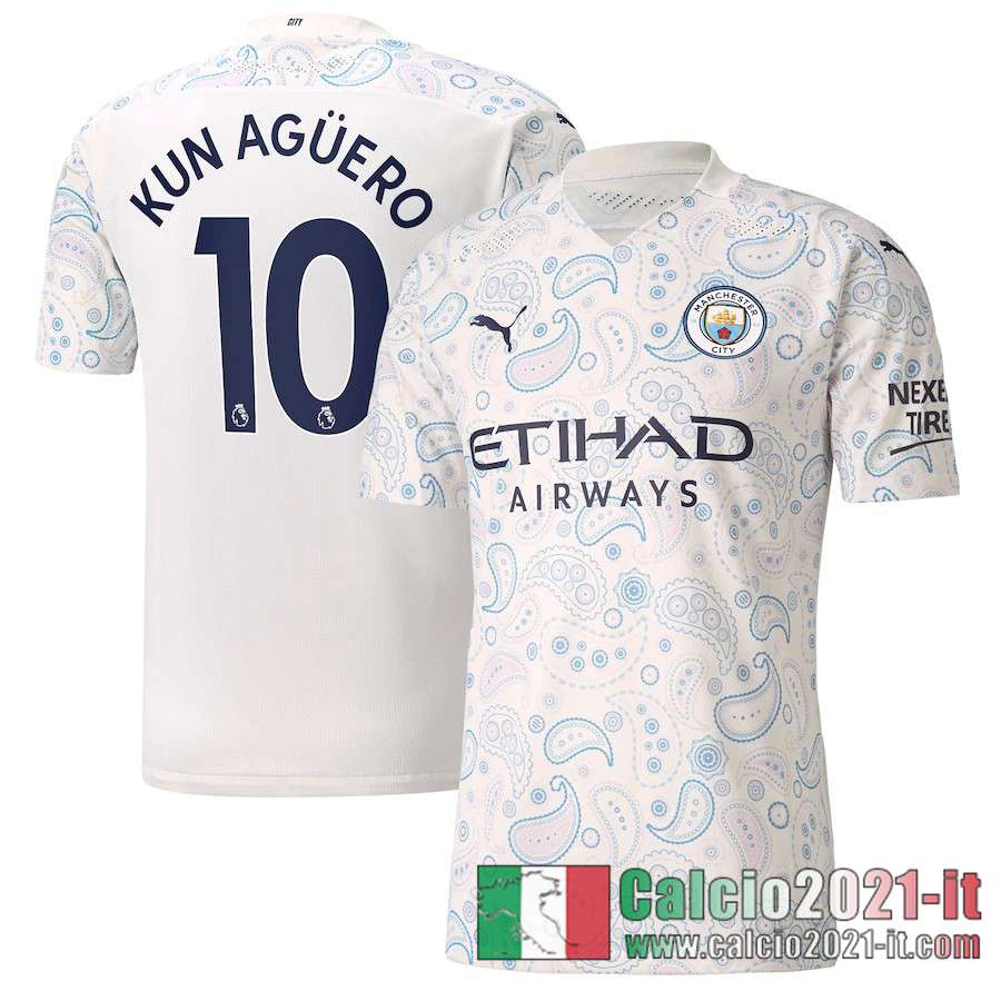 Manchester City Maglia Calcio Kun Agüero #10 Terza 2020-21