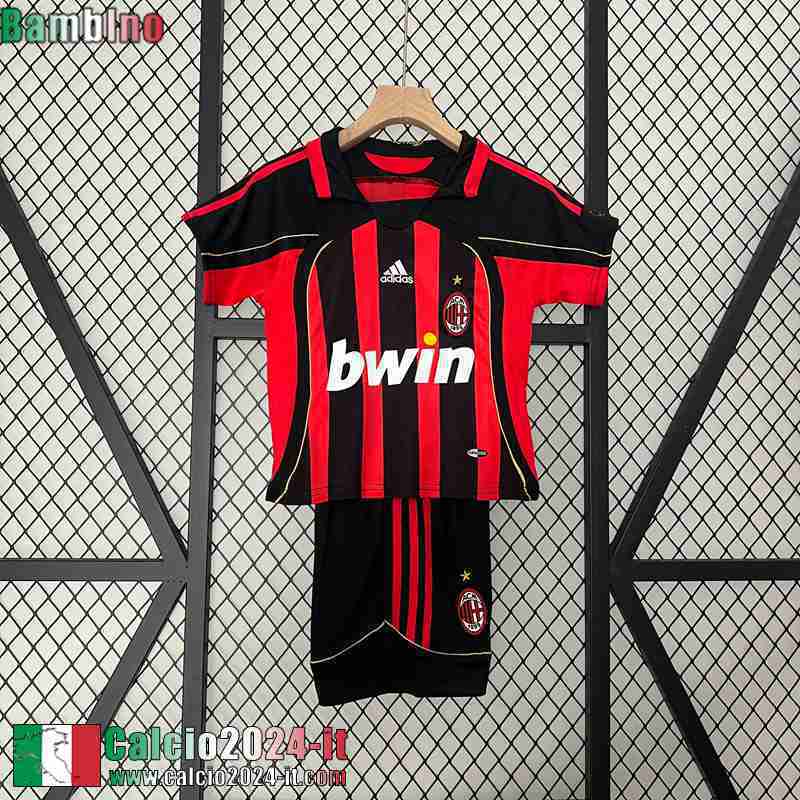 AC Milan Retro Maglia Calcio Prima Bambini 06 07
