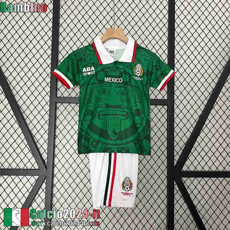 Messico Retro Maglia Calcio Prima Bambini 1998