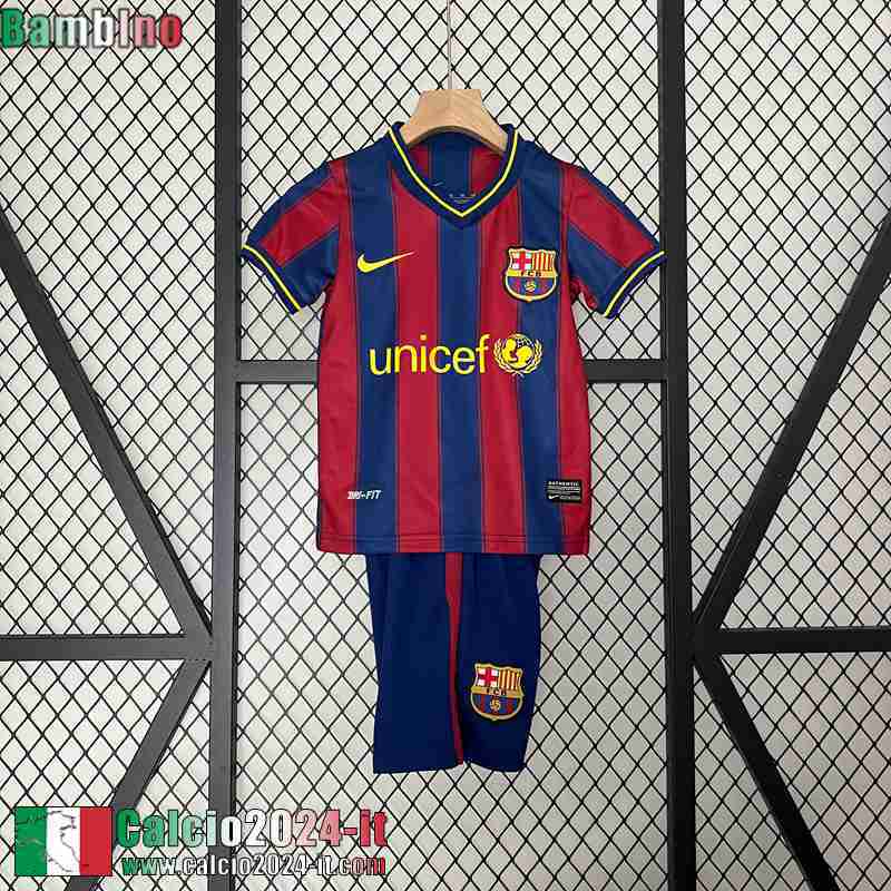 Barcellona Retro Maglia Calcio Prima Bambini 09 10