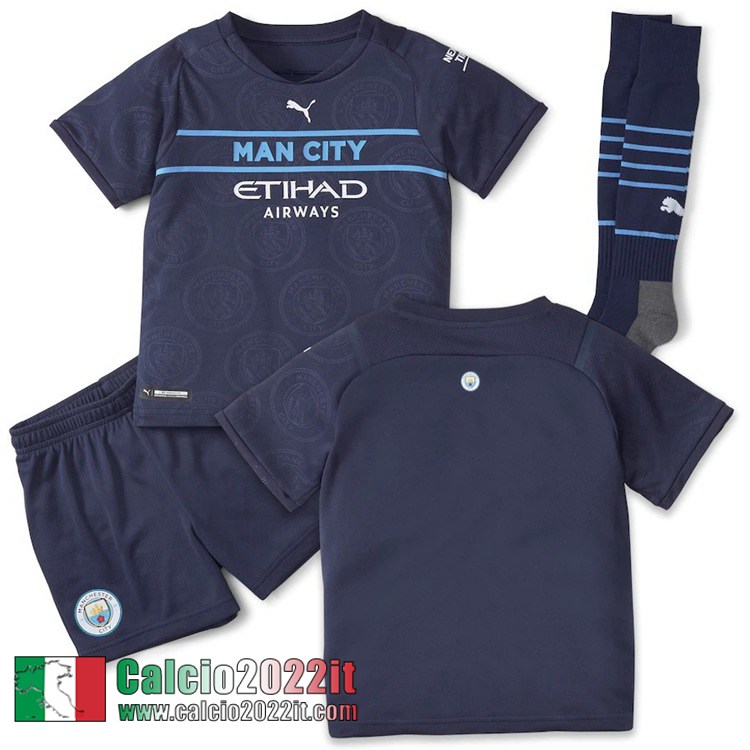 Terza Manchester City Maglia Calcio Bambino 2021 2022