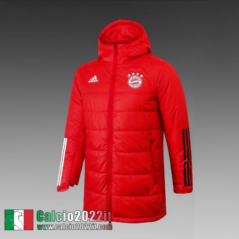 Bayern Munich Piumino Calcio Cappuccio rosso 2021 2022 Uomo DD21