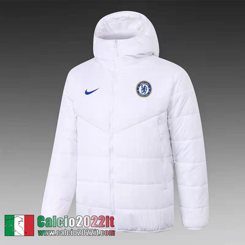 Chelsea Piumino Calcio Cappuccio bianca 2021 2022 Uomo DD32