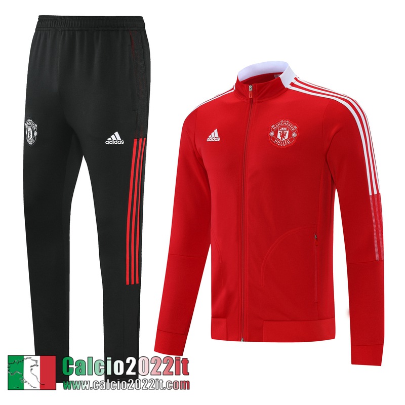 Manchester United Full-Zip Giacca rosso 2021 2022 Uomo JK219